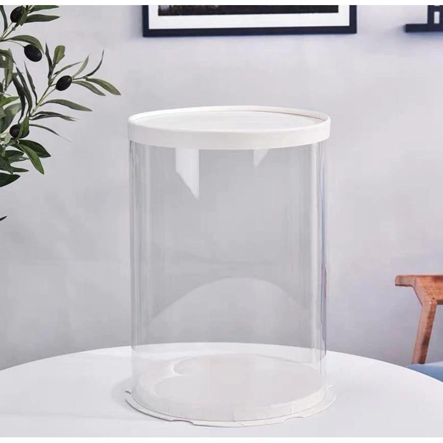6/8/10 inch Transparent Empty White Paper/PVC Round Gift Box for Cake Box Teddy Bear Rose Bear Flower Rabbit Gift(897L) - Image 17