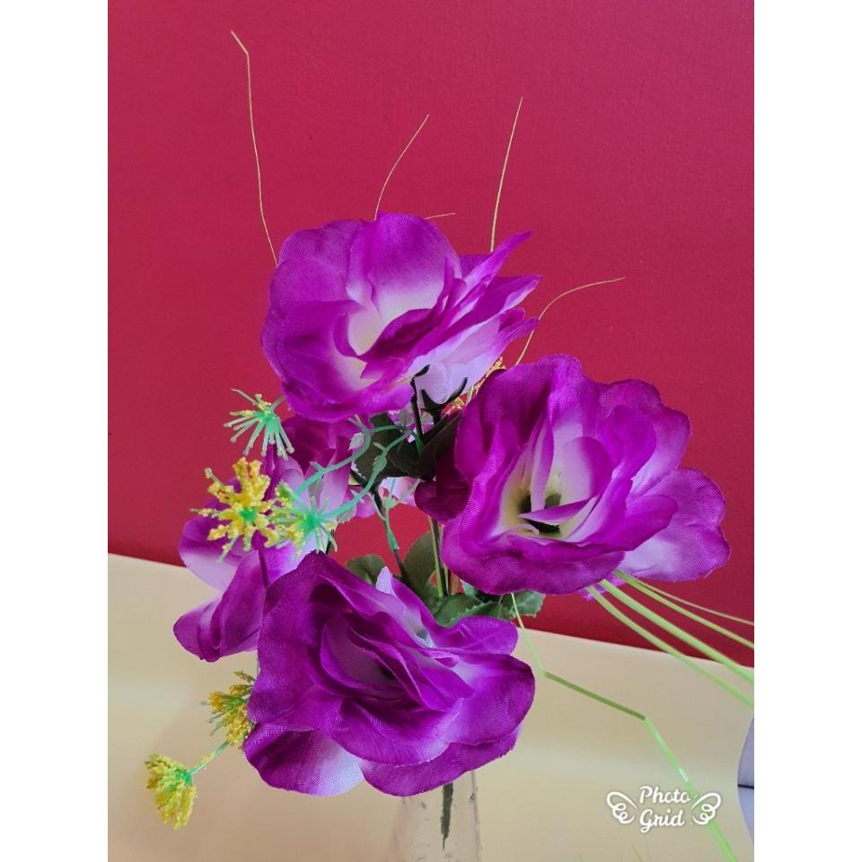 7 Head 1 Bunch Artificial Rose Silk art flower Bouquet For Wedding Party Household Flowers (670L) - Image 11