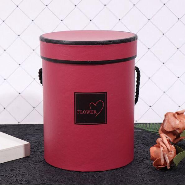 Bouquet Flowers Box Packaging Artificial Flower Arrangement Stand Vase Home Wedding Party Table Decor Round Gifts(1884L) - Image 9