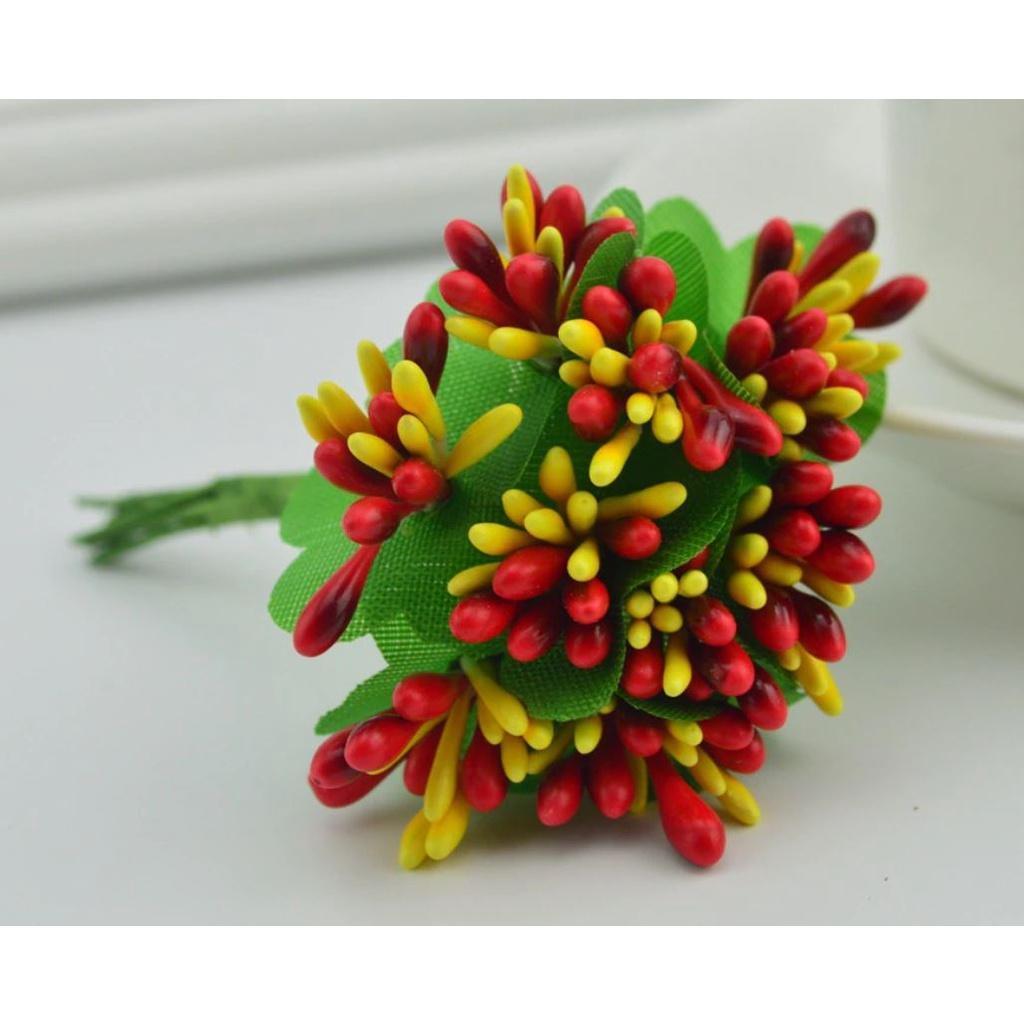 10pcs slik stamen bouquet diy handwork wreaths home wedding decoration Bride headdress gifts Artificial flowers(639L) - Image 12
