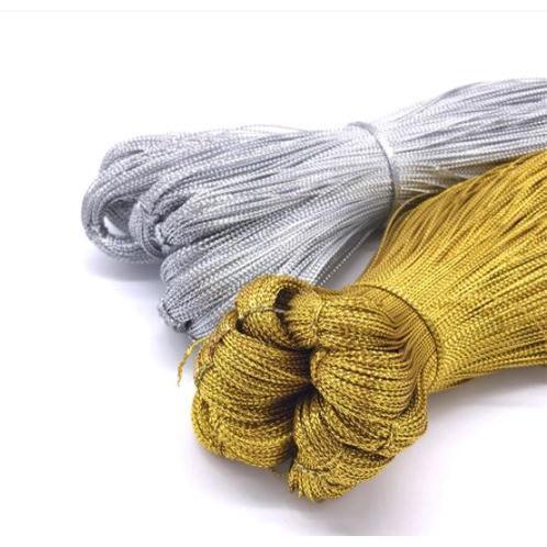 100m 1.5mm Rope Gold Silver Cord Gift Packaging String Metallic Jewelry Thread Cord DIY Tag Line 金银丝绳子 (1766L) - Image 5