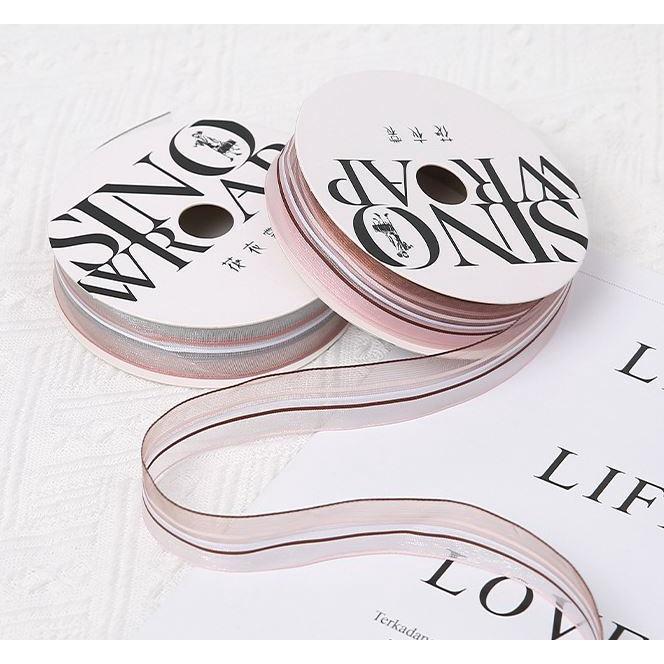 2.5cm 20yard Ribbon 520 Valentine's Day Gift Flower Ribbon Three Quotes Love Letter High-end Yarn Ribbon Flower(1856L) - Image 4