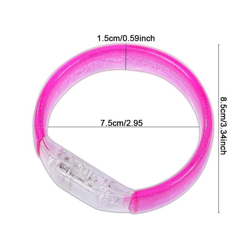 1pcs LED Luminous Bracelet Colorful Neon Flashing Bangle Glow In Dark Party Supplies Wedding Birthday(1897L) - Image 7
