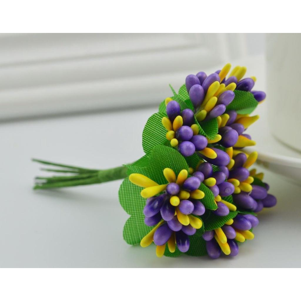 10pcs slik stamen bouquet diy handwork wreaths home wedding decoration Bride headdress gifts Artificial flowers(639L) - Image 13