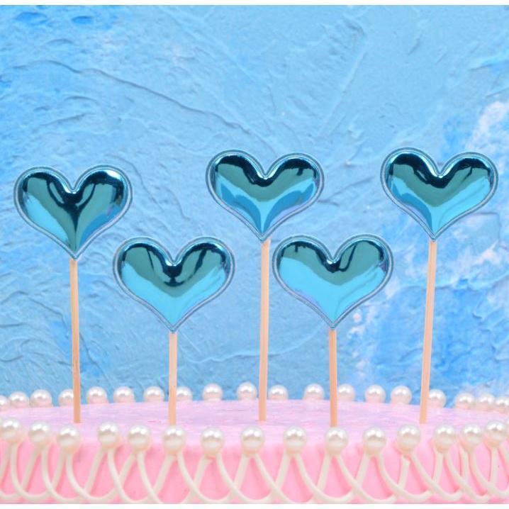 5PCS Pink Pearl Polished Crown Cake Topper with Toothpick Cake Decoration for Wedding Birthday Party Gift(1443L) - Image 9