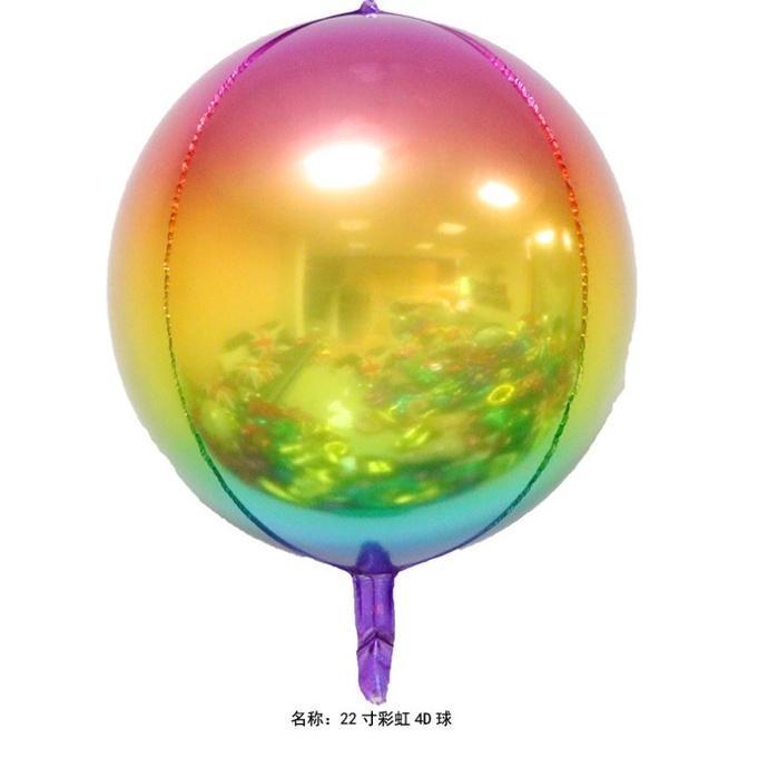New Laser Gradient Color Baby Shower 4D Ball Party Supplies Reusable Fashion Favors 22 inch Party Decor(306L) - Image 15