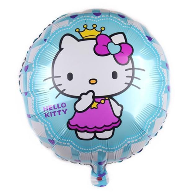 18 inch Round Pink hello kitty Foil Balloons Color wave point helium Balloon Girl Birthday cute KT cat Party Decor(238L) - Image 7