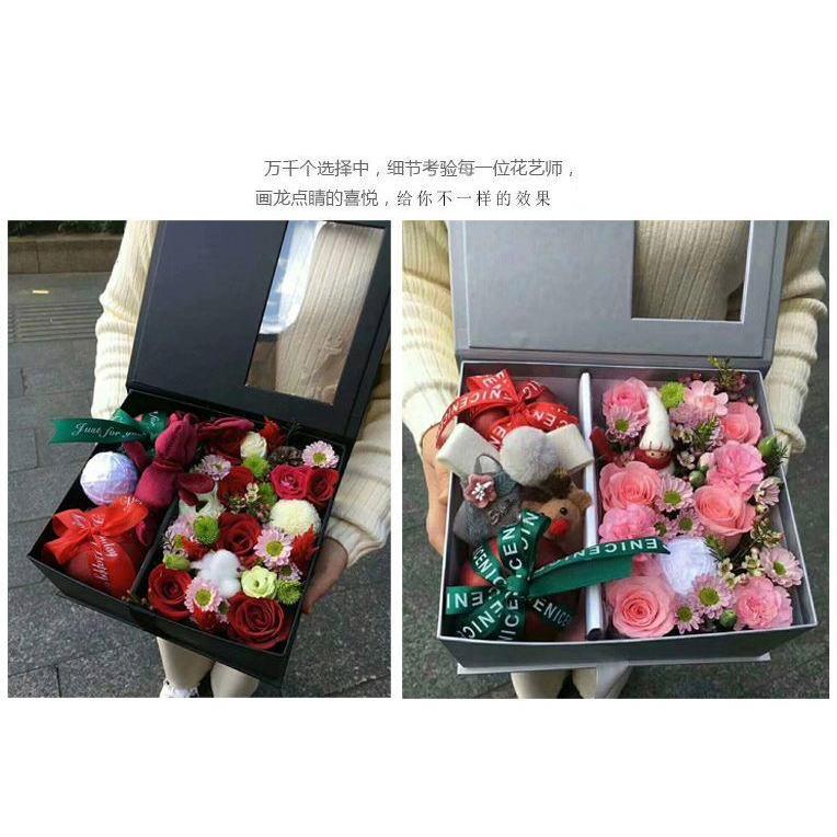"LOVE FOREVER" Mother Day Valentine's Day Gift Box Jewelry Box Valentines Day Soap Rose Necklace Ring Gift Box(1244L) - Image 6