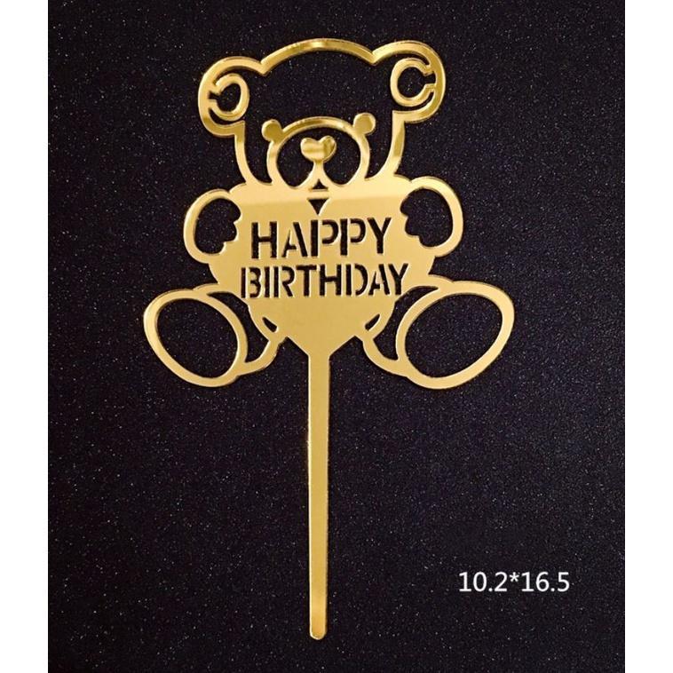 Acrylic Happy Birthday Party Supplies Cupcake Topper Birthday Party Kids Baby Happy Birthday Cake Decoration (768L) - Image 13