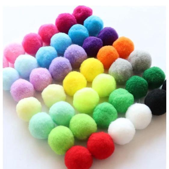 40Pcs 13/15mm Mini Fluffy Soft Pom Poms Pompoms Ball Handmade Kids Toys Wedding Christmas Decor DIY Sewing Craft(1088L)