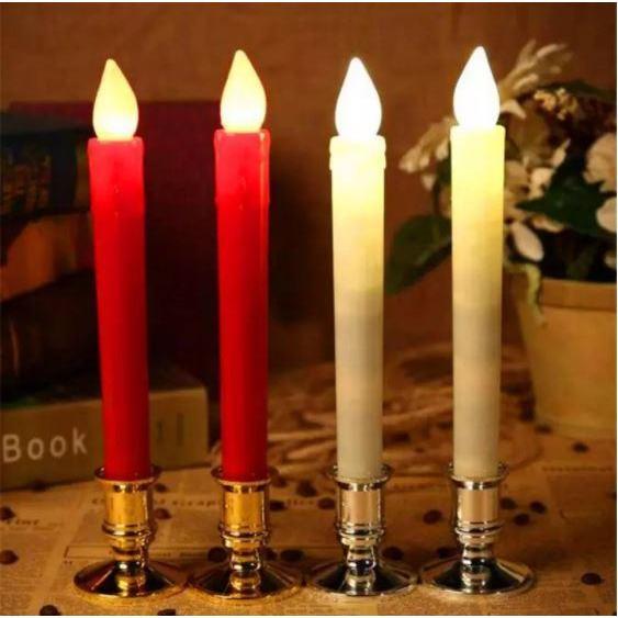 1set Remote Control LED Electronic Swinging Dip Wax Candle Long Rod Candle Remote Control Battery (1097L)