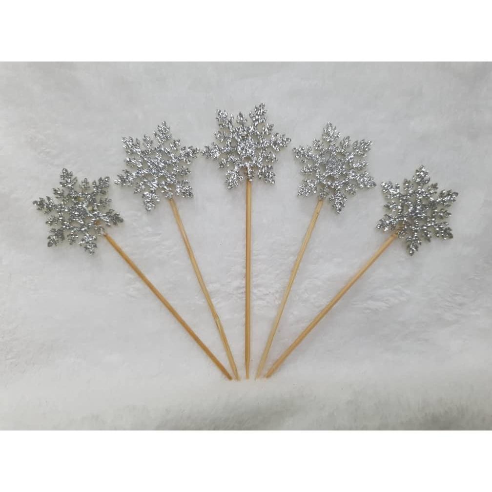 5Pcs Christmas Tree Decoration Wedding Winter Decoration Frozen Party Supply Crystal Snowflake Ornament(1469L) - Image 8