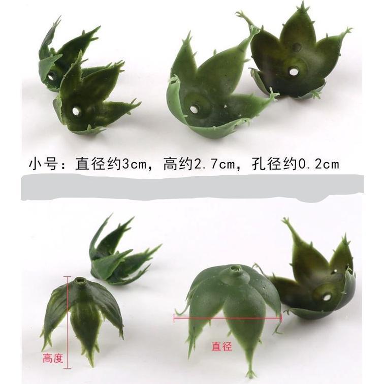 10pcs Rose paper rattan mesh flower material green leaf imitation No. 2 hand-made flower leaf receptacle calyx(1951L) - Image 4