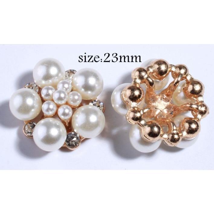 22mm~ 25mm Rhinestone Jewelry Buckle Rhinestone Pearl Hair Accessories, Jewelry Headwear Material DIY - Image 2