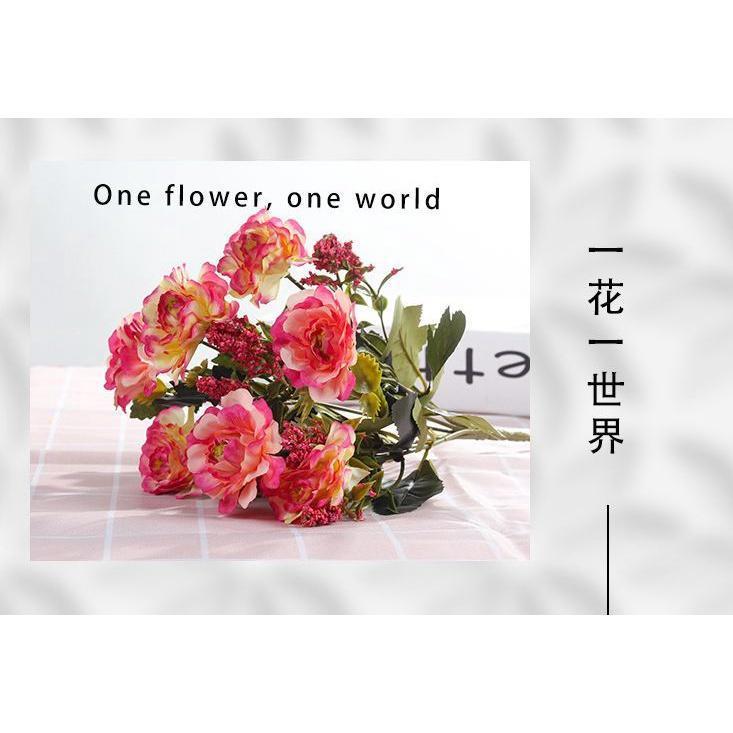 DIY Artificial Flowers Western Roses European Peony Flowers Home Party Decorative Festival Flowers (497L) - Image 6