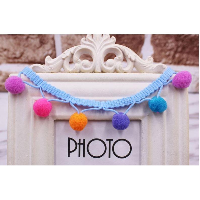 1yard Pom Pom Trim Ball Ribbon MINI Pearl Pompom Fringe Ribbon Sewing Lace Kintted Fabric Handmade 高弹毛球花边(1548L) - Image 6