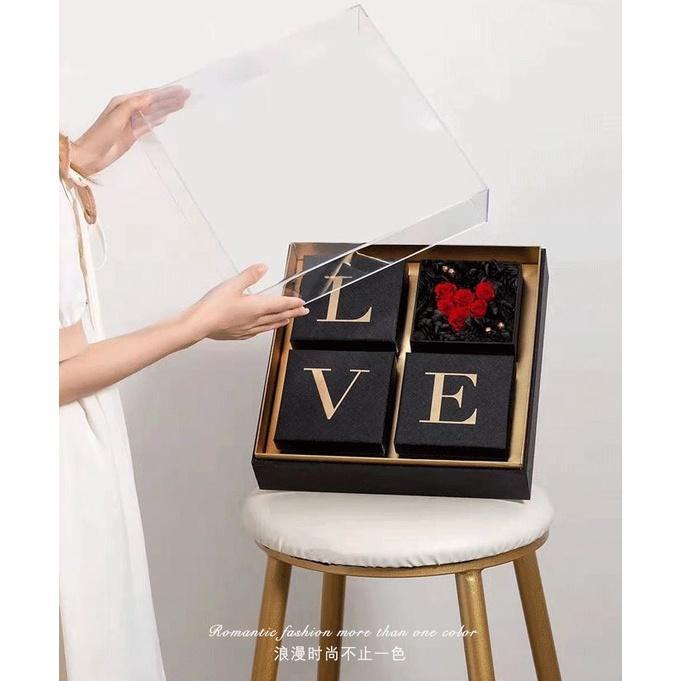 New Valentine's Day New Fashion Surprise Blind Box Acrylic Transparent Hand Holding Flowers Gift Box Chocolate(1891L) - Image 2