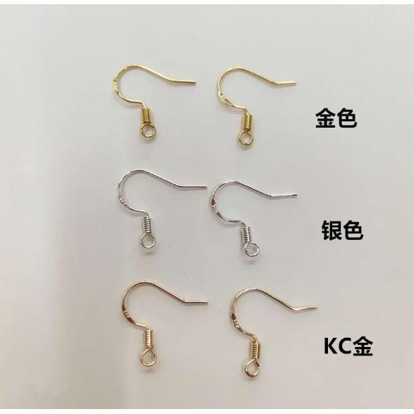 10pcs 925 Sterling Silver Gold KC Gold DIY Earring Hooks Ball Jewelry Accessory Ear Wire(1904L) - Image 4