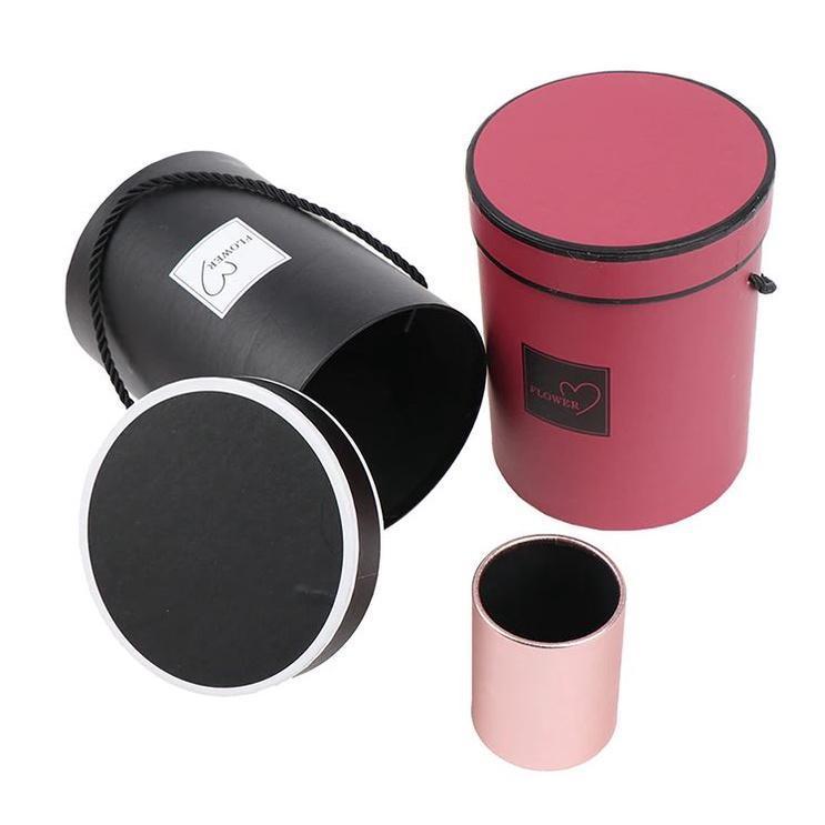Bouquet Flowers Box Packaging Artificial Flower Arrangement Stand Vase Home Wedding Party Table Decor Round Gifts(1884L) - Image 4