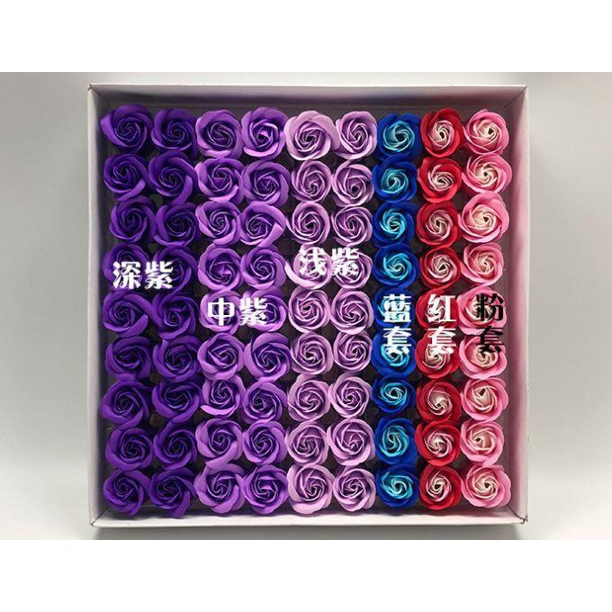 81 Pieces Rose Soap Flower Head Three-layer No Base Rose Soap Flower Head Eternal Flower Simulation Rose (494L) - Image 8