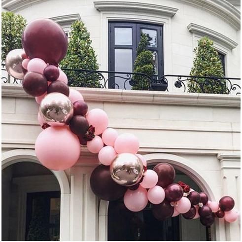 10/15/18/22/32inch 4D Round Foil Balloons Wedding Birthday Party Decoration Helium Burgundy Globos Balloon Toys(874L) - Image 2