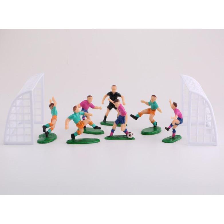 9pcs/set Football Game Kids Toy Baking Celebration Cute With Goal Gate Pastry Art Birthday Cake Topper (934L)