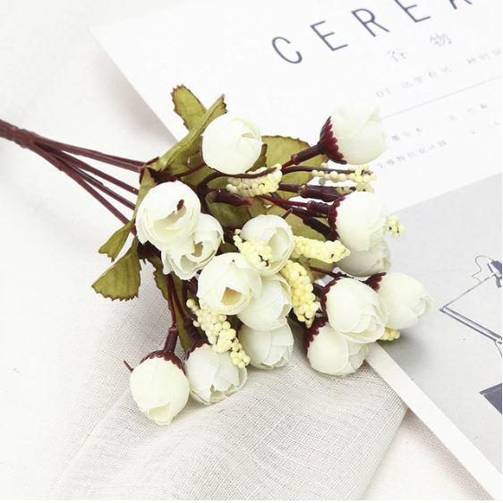 Silk Small artificial Rose Daisy Camellia flowers party home decor wedding decoration accessories(652L) - Image 14
