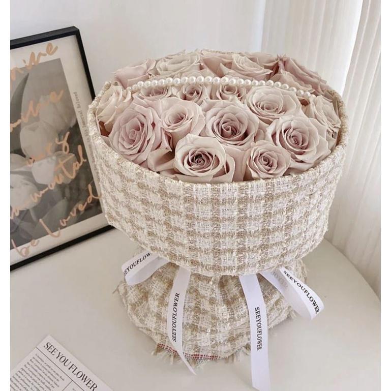 1.5M*0.5M High Quality Flower Wrapping Paper Cloth Lattice Florist Bouquet New Trendy Eco-Friendly Fabric(1843L)