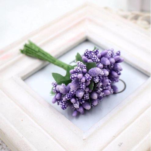 10Pcs Mini Stamen flower Artificial Flowers Craft Fake Flowers For Wedding Bouquet Party Scrapbooking Decor (1903L) - Image 9