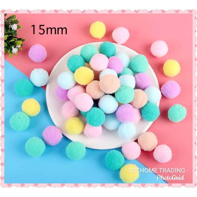 15/20mm Macaron Pompom Fur Balls Mini Fluffy Soft DIY Handmade Kids Toys Wedding Decor Glue on Cloth Accessories(1950L) - Image 10
