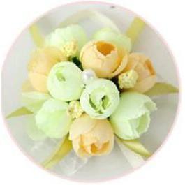 4pcs/pack Hand Flower Wrist Corsages Silk Lace 手腕花韩式婚礼伴娘姐妹手花 (288L) - Image 12