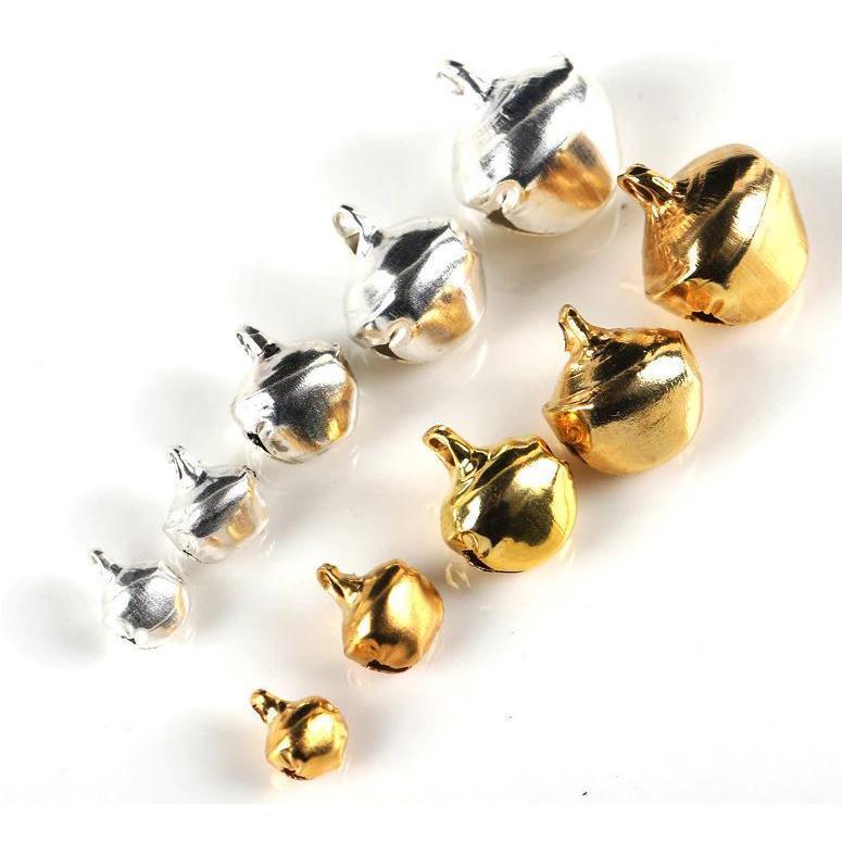20PC 12mm Jingle Bells Pendants Silver Gold Color Hanging Christmas Tree Ornaments Christmas Decor DIY Craft(1500L) - Image 2