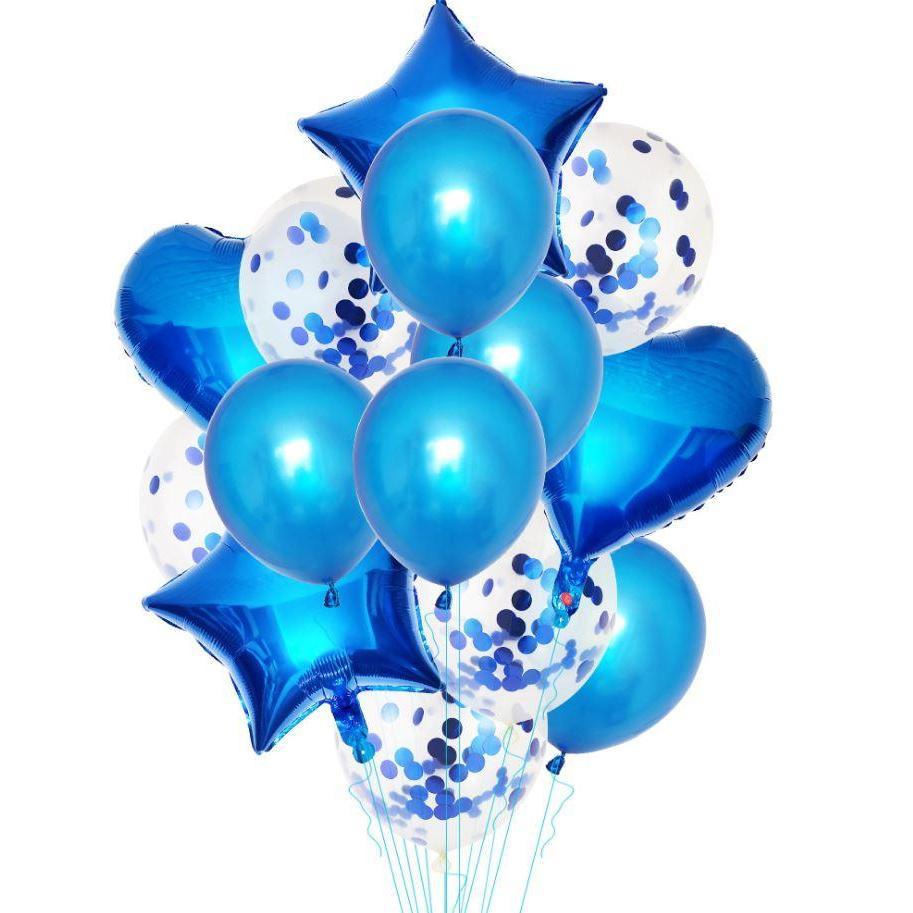14Pcs 12inch Latex Colorful Balloons Confetti Air Balloons Inflatable Ball Helium Balloon For Birthday Wedding (488L) - Image 19