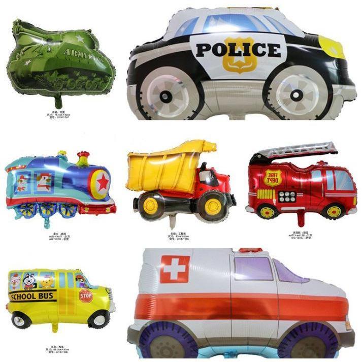 New Aluminum balloon tank police car fire truck ambulance school bus transportation aluminum foil balloon(610L)