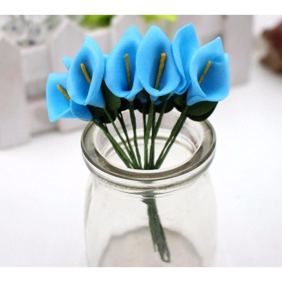 12pcs head/set Artificial Flowers 10 Colors Calla Lily Bridal Wedding Decoration Bouquet Head PE Real Touch(623L) - Image 14