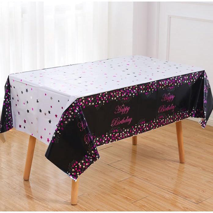 Bronzed aluminum film dot five disposable birthday star tablecloth birthday party decor tablecloth venue decor(1931L) - Image 11