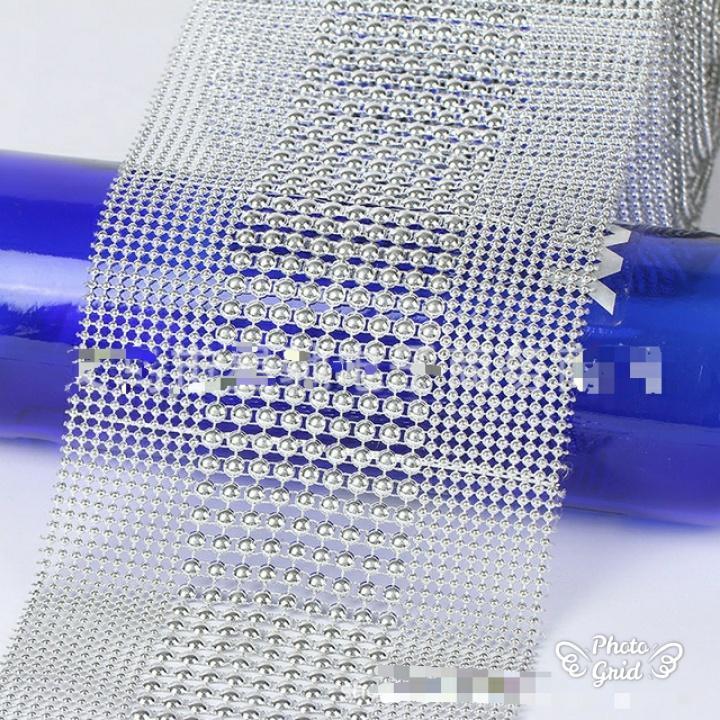 1yard 2sides 10rows Round Mesh Trimming Golden Base Plastic Sew On Trim For Decoration(927L) - Image 6