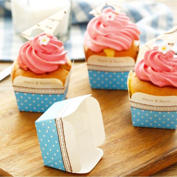 50Pcs Muffin Cup Square Cupcake Paper Cup Mold Medium Cake Wrapper Paper For Wedding Party Dessert Cupcake Decor(1478L)