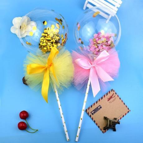 5-inch cake wave ball confetti wave ball aluminum foil sequins transparent balloons (296L)