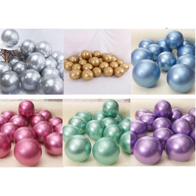 5pcs 12inch 2.8g New Glossy Metal Pearl Latex Balloons Thick Chrome Metallic Colors Inflatable Air Balls 金属乳胶气球 (244L) - Image 5