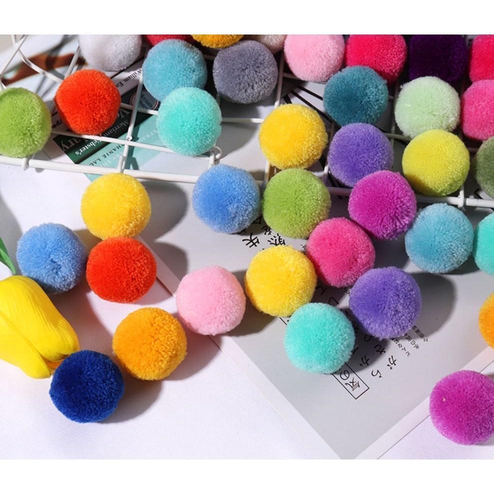 20mm Mini Fluffy Soft Pom Poms Pompoms Ball Handmade Kids Toys Wedding Christmas Decor DIY Sewing Craft(1090L)