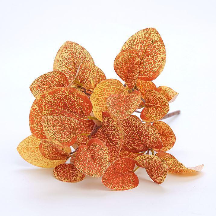 Simulation 5 branches money leaf silk eucalyptus round leaf artificial plants WeddingFlowerArrangementLeavesDecor(1289L) - Image 9