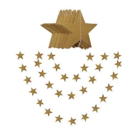 Bright 32pcs Paper Star Garlands Happy Birthday Banner Party Decorations Kids Baby Boy Girl Bedroom First 1st (1122L) - Image 11