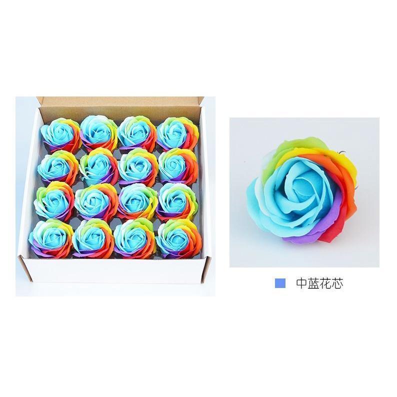 1Pc 5 layer 6cm Colorful Soap Rose Decorative Flowers Soap Flower Petal Wedding Favors Valentine's Day Gift(584L) - Image 3