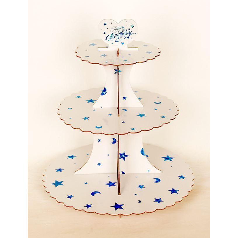 3 Layers Paper Cupcake Stand Cardboard Dessert Holder Candy Bar Birthday Party Wedding Cake Tray Decorating (361L) - Image 17