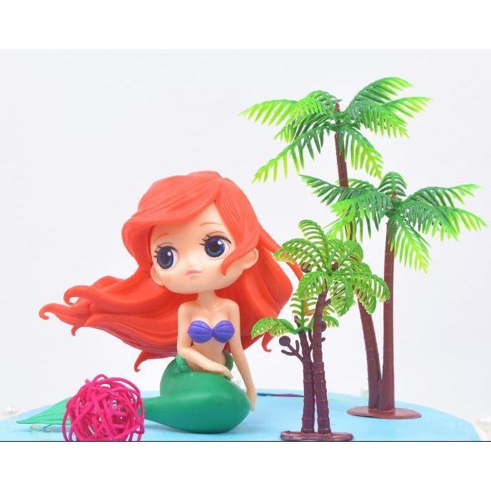 Coconut Tree Birthday Cake Cards Dessert Baking Fruit Insert Cards Toppers Decor (350L)