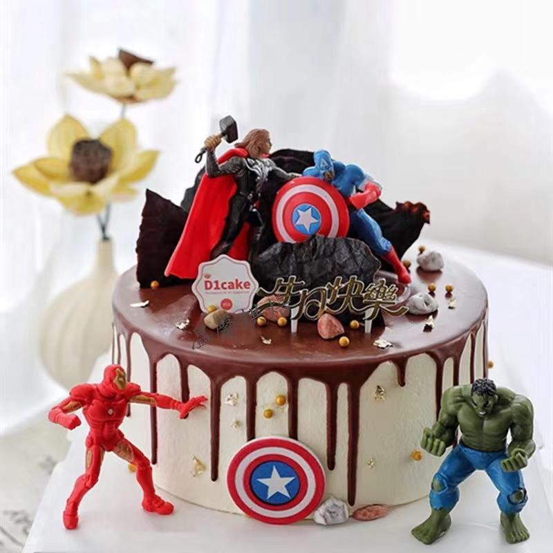 Avengers toys topper cake decorating super hero party favors china gifts for kids party birthday (789L)