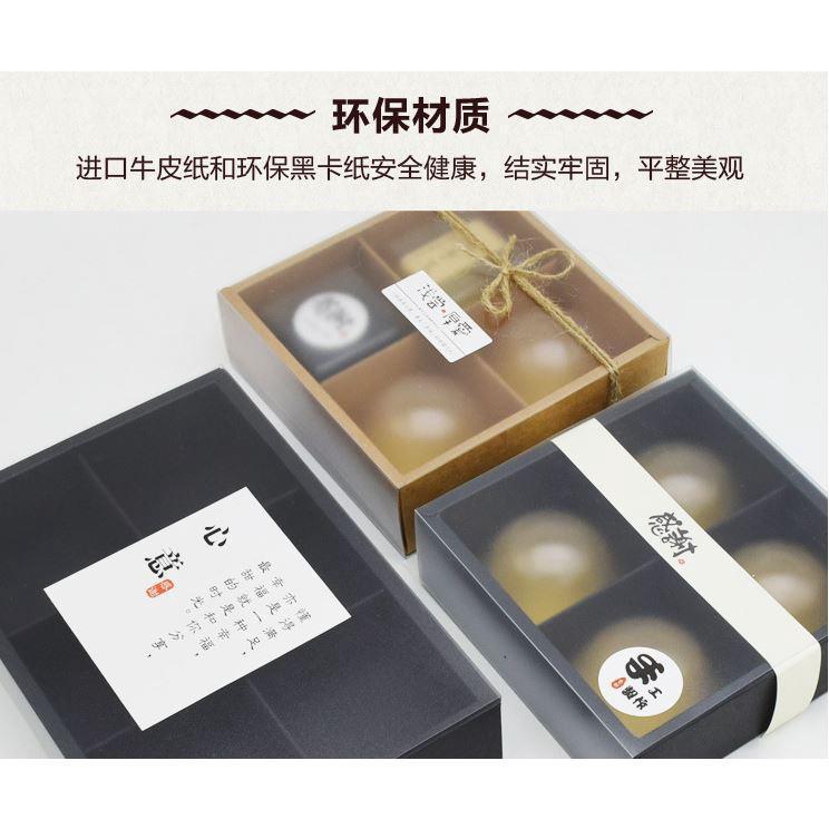 2/4/6pcs Moon Cake Cookie Biscuit Box Drawer Kraft Paper Box Window Cake Macaron Gift Box Packaging Wedding (1435L) - Image 2