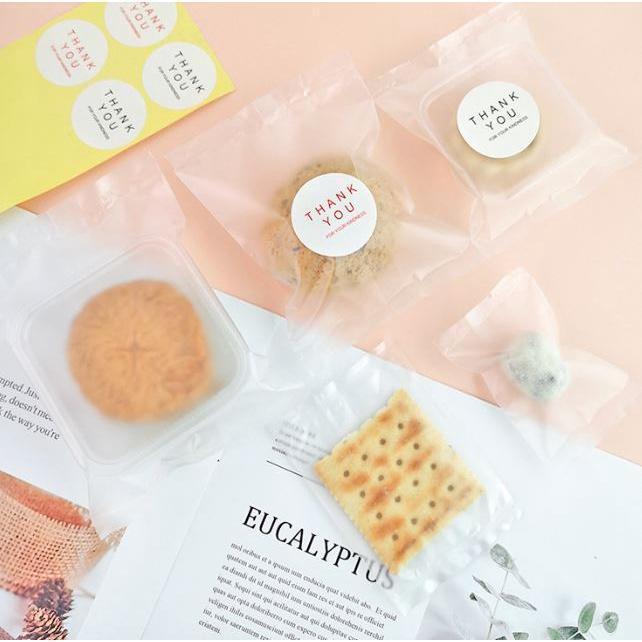 Translucent Sander Seal Bag Baking Package Biscuit Food Bag Plastic Food Flower Tea Bag Dessert Bag(1855L) - Image 2