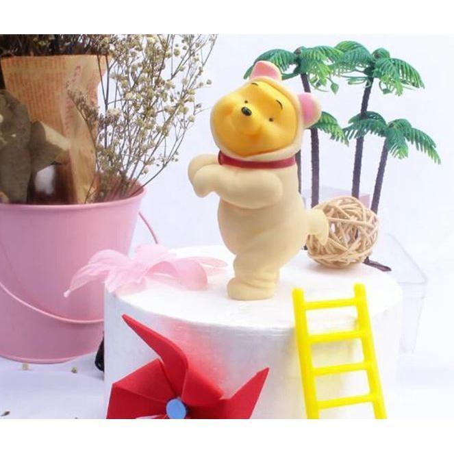 Disney Vinyl Winnie the Pooh Cake Decoration Cute Pooh Bear Cartoon Action Figures Toys Decor Birthday Party(1647L)